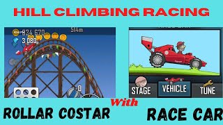Hill Climb Racing -- Race Car on Roller coaster / Gameplay || AGPG Gamerz