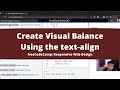 Create Visual Balance Using the text align Property (Applied Visual Design) freeCodeCamp tutorial