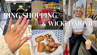 ENGAGEMENT RING SHOPPING & Seeing the Wicked Movie 🎀💍🍿