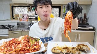 꽃돼지 밥도둑 간장게장 배추겉절이 파김치 한식먹방[korean food]mukbang Eating show 吃播