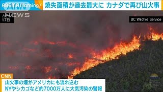 カナダで再び山火事　焼失面積過去最大に　米7000万人に大気汚染警報(2023年7月19日)