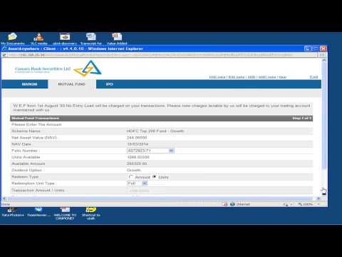 CANMONEY TRADING DEMO 5, MUTUAL FUND SECTION CANMONEY TRADING DEMO 5, MUTUAL FUND SECTION