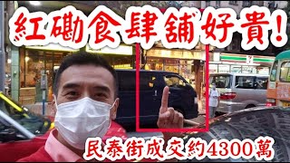 第2100成交(堅)。Just sold 約4300萬。紅磡德民街2至32號黃埔新邨F至G座地下B3舖，建築面積850呎，門闊約14呎，深約49呎