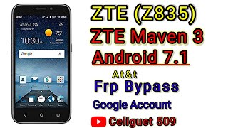 Como Eliminar Cuenta Google ZTE Z835   Android 7.1.1 | 2023 AT&T