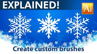 How to Create Custom Brushes - Snowflakes - Adobe Illustrator Tutorial - 06