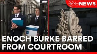 Enoch Burke's full hearing gets underway in his absence as he was banned from the proceedings