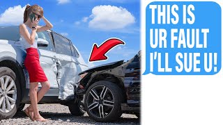 Dumb Karen SUES Me After DESTROYING Her OWN Car! Calls 911, Claims I Scammed Her