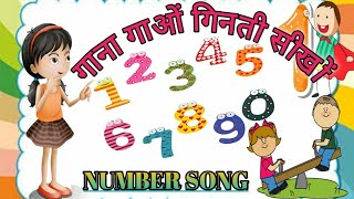 Learn Numbers in Hindi/ एक दो तीन चार आज शनि है कल इतवार/1 2 3 4song#kids garden the joy of learning