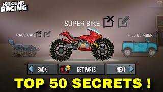 Top 50 Mysterious Secrets in Hill Climb Racing !