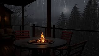 Enjoy the Sound of Rain from the Balcony Shelter After a Long Day | Relaxing Sounds