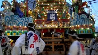 黒崎祇園山笠　２０１４　３連回し練り　東町山笠