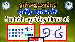 ថ្នាក់មត្តេយ្យសិក្សា,មុខវិជ្ជាៈបុរេគណិត,ស្គាល់គណិតៈ\