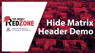 REDZone - Hide Matrix Header Demo