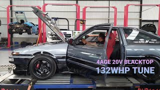 AE86 4AGE 20V Blacktop 132whp Dyno Run - Tuned by Ashan Silva