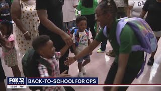 CPS students, officials celebrate first day back at school