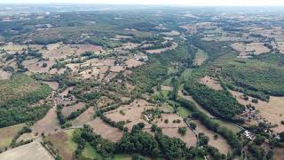 Aveyron vu à 500m de haut en 4K