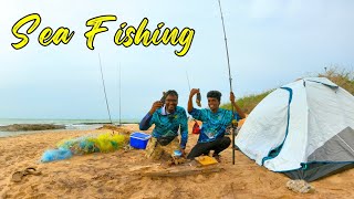 🕕24 Hours Sea Fish Hunting \u0026 Camping 🐠 - ADVENTURE | ஆளில்லா கடற்கரையில் ஒரு நாள் மீன் வேட்டை 🐟