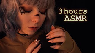 ASMR | 3 HOURS most slow Mic Scratching & subtle Whispering for deep sleep, white noise