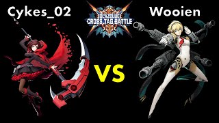 BBTAG Online: Cykes_02 (Kanji/Tager, Ruby/Adachi) vs Wooien (Aegis/Elizabeth, Hakumen/Jin)