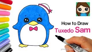 How to Draw a Cute Penguin | Sanrio Tuxedo Sam