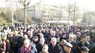 Protesti vojnih penzionera ispred Vlade Federacije BiH