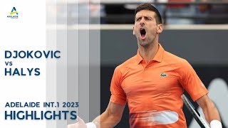 Novak Djokovic vs. Quentin Halys Highlights | 2023 Adelaide International 1 Gameplay PS5
