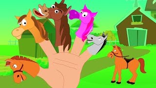 Caballo dedo de la familia | Canciones para niños | Poem For Kids | Kids Rhyme | Horse Finger Family