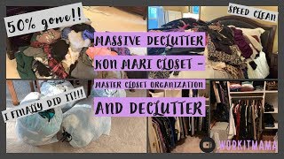 EXTREME CLOSET DECLUTTER | KONMARI METHOD 2019 ORGANIZATION AND DECLUTTER TIME LAPSE | SPEED CLEAN