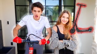 TAPING MYSELF TO A SCOOTER FOR 24 HOURS! (bad idea) | Brent Rivera