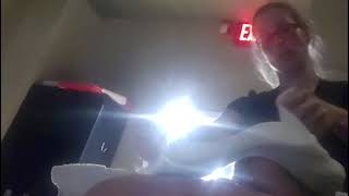 She cant stop looking, then smiling at my bulge ( reaction )