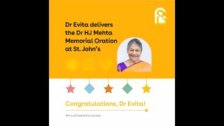 Dr Evita delivers the Dr HJ Mehta Memorial Oration