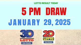 Lotto Result Today 5pm January 29, 2025 Swertres Ez2 Pcso