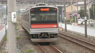 仙石線205系3100番台あおば通ゆき小鶴新田駅発車