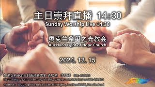 奥克兰希望之光教会主日崇拜 2024.12.15 《圣诞特会》