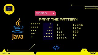 #5 Printing Pattern in Java | Half Pyramid | Inverted Half Pyramid | Numbers Pyramid #intermediate