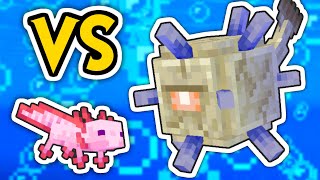 Axolotl vs Elder Guardian 【minecraft】 #Shorts