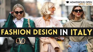 Masters in Fashion Design in Italy ! Requirement! Scholarships! Universities! Tuition Fees! in Hindi