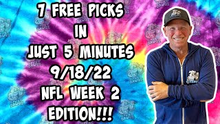 7 Free NFL Betting Picks ATS & Totals Sunday 9/18/22 Week 2 NFL Tips and Predictions