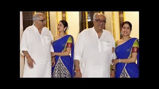 Cute Jhanvi Kapoor Remembers Mother Sridevi Hold Tightly Dad Boney Kapoor At Diwali 2021