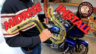 2024 Indian Pursuit Mid Rise Handlebar Detail Install