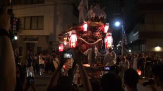 平成２８年　巽神社祭礼　本宮　宮入　西足代（だんじり・大阪市・生野区）