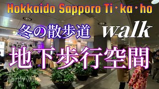 冬の散歩道 地下歩行空間 大通公園から札幌駅まで歩きます