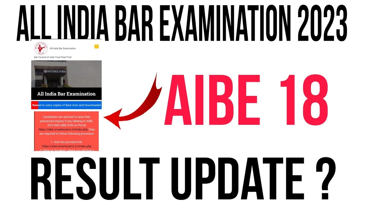 All India Bar Exam Aibe 18 Exam Result Quick Update. - YouTube