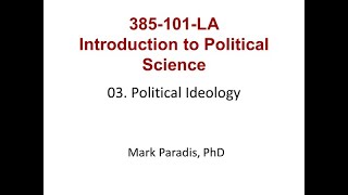 385 -101. 03.  Political Ideology