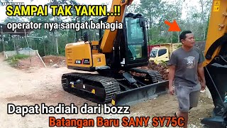 Excavator baru lagi Sany sy75c buka bungkus /batangan baru buat bg arifin