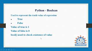 Boolean data type in Python programming in Tamil