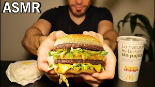 ASMR Eating McDonalds BIG MAC + Chicken burger BBQ *Spanish | Iberian ASMR