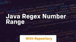 java regex number range