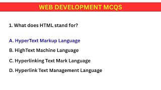 30 Web Development MCQs | Test Your HTML, CSS, JavaScript & Full Stack Knowledge!