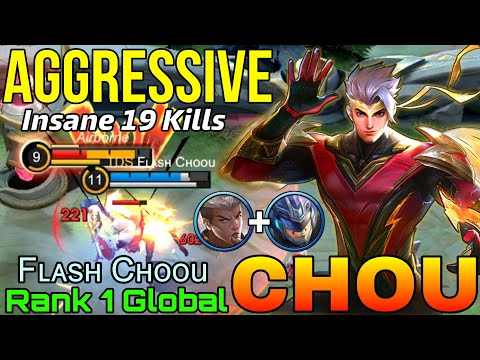 Aggressive 19 Kills Chou ft Johnson Combo – Top 1 Global Chou from Fʟᴀsʜ Cʜᴏᴏu – Mobile Legends